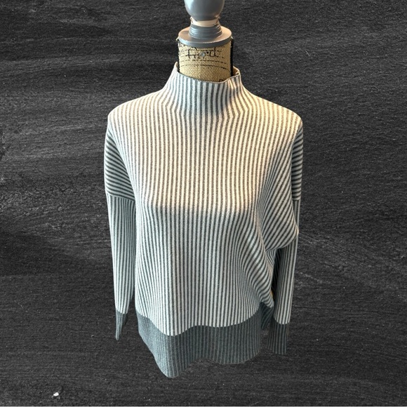 Rachel Zoe Striped Mock Neck Sweater #002 - Picture 3 of 13